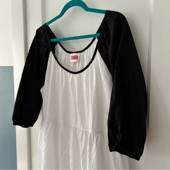 SOLID & STRIPED Black and White Maxi Dress - Picture 2 of 5